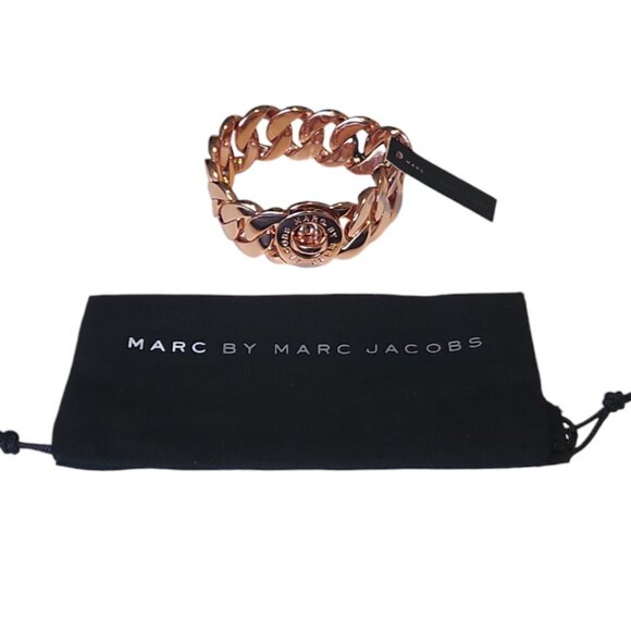 Marc By Marc Jacobs “Katie” Turn Lock Rose Gold Chain Link Bracelet M3PE530 - Picture 3 of 4
